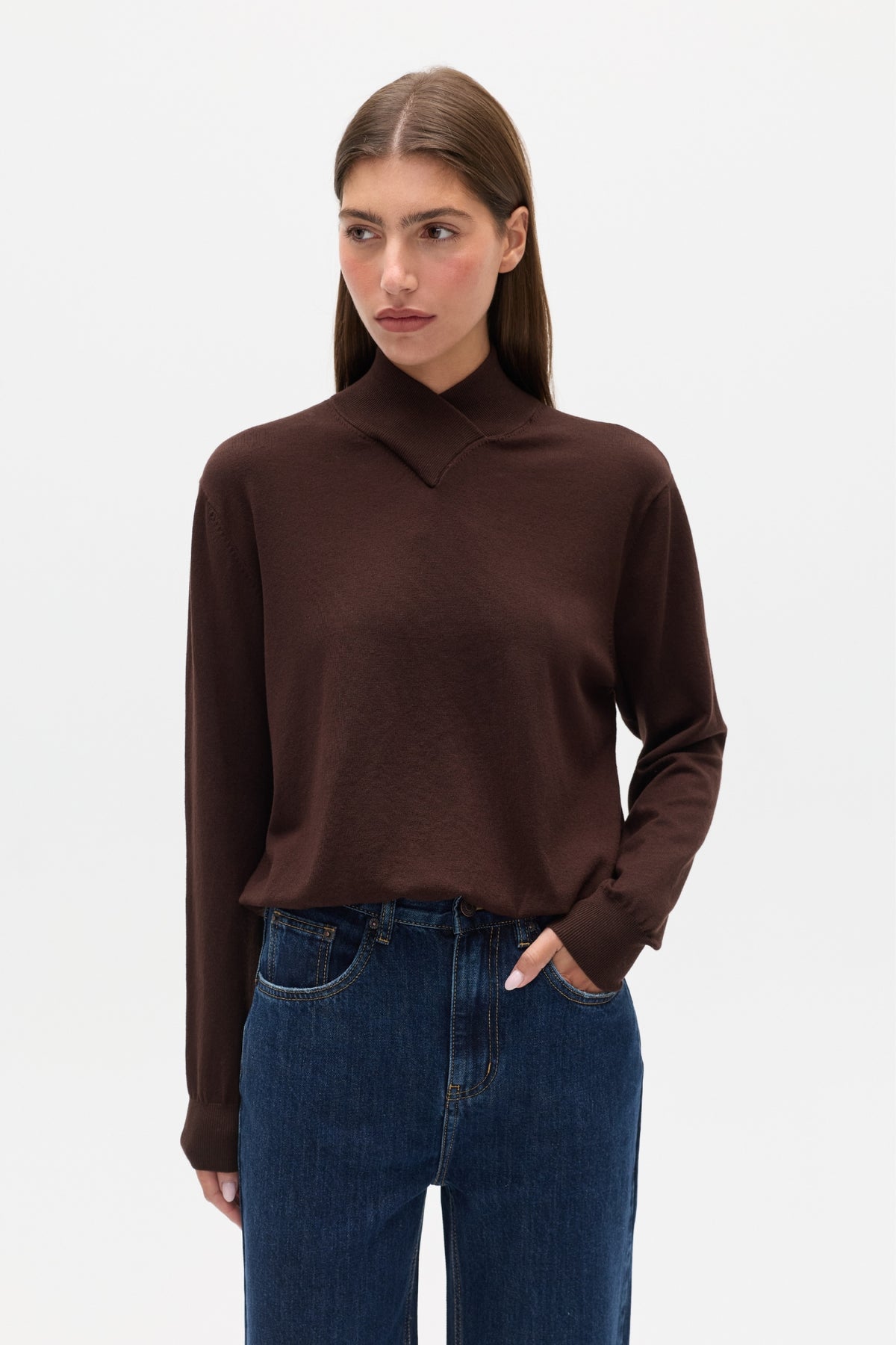YVETTE KNIT JUMPER - CHOCOLATE BROWN