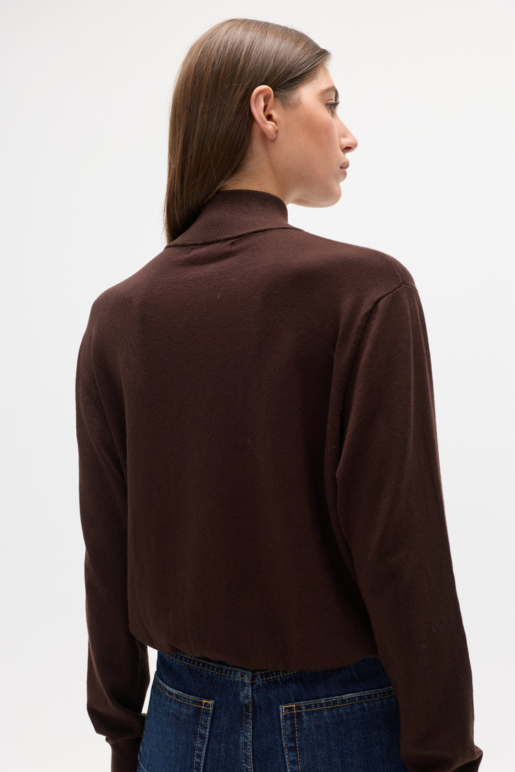 YVETTE KNIT JUMPER - CHOCOLATE BROWN