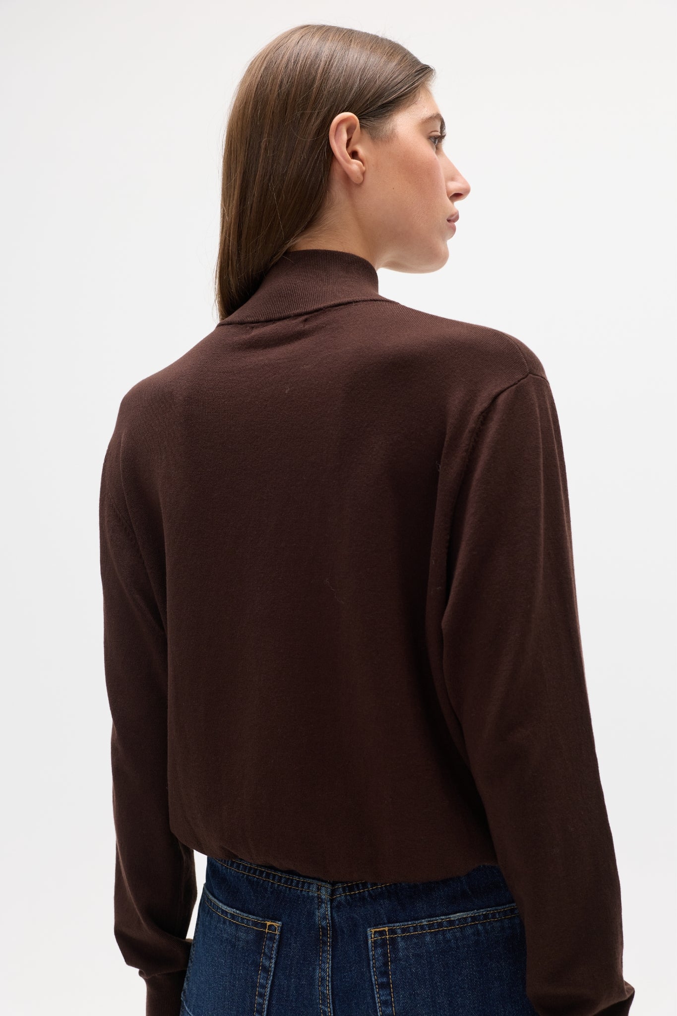 YVETTE KNIT JUMPER - CHOCOLATE BROWN