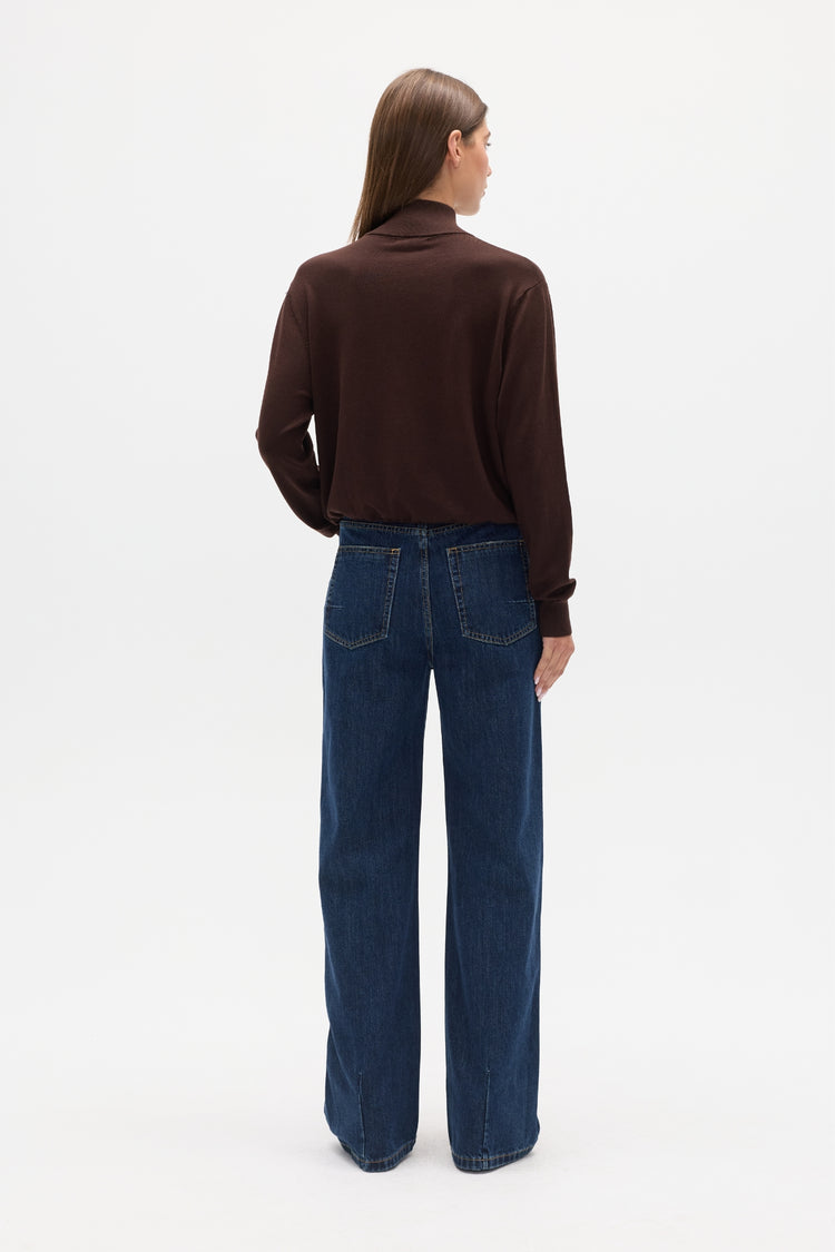 YVETTE KNIT JUMPER - CHOCOLATE BROWN