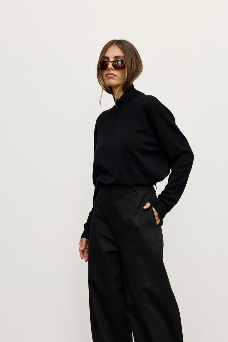 YVETTE KNIT JUMPER - BLACK