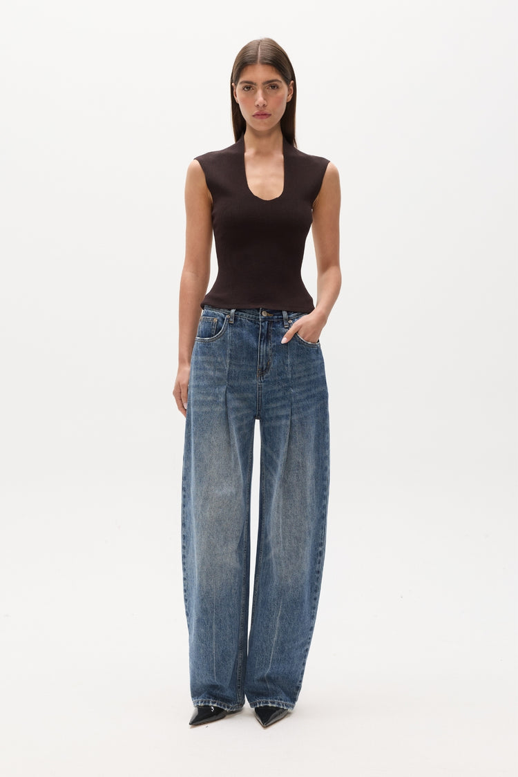 ZELIA TOP - COFFEE