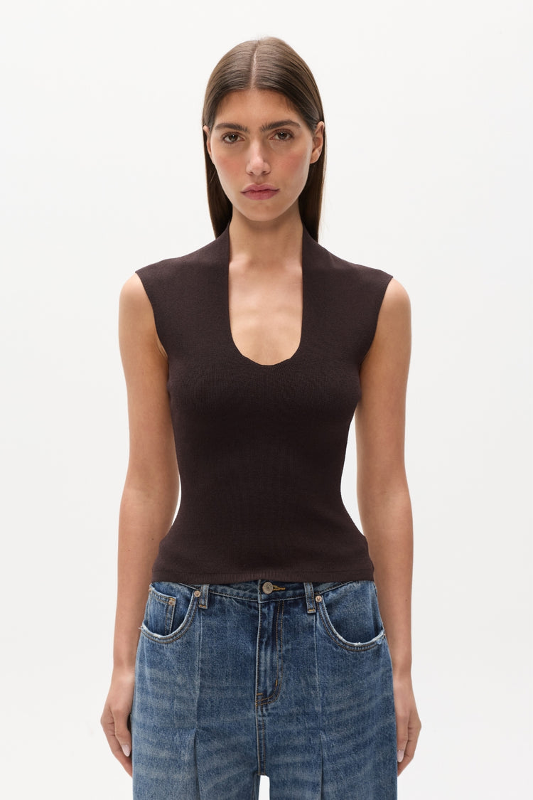 ZELIA TOP - COFFEE