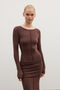ANISA MAXI DRESS - CHOCOLATE