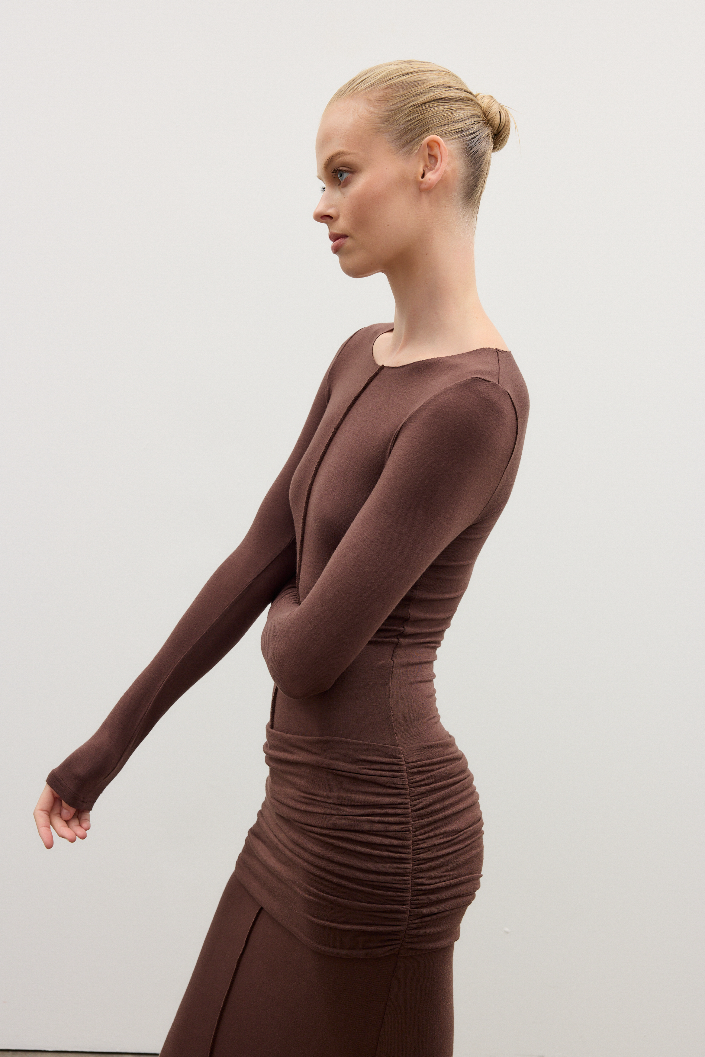 ANISA MAXI DRESS - CHOCOLATE