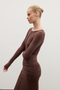 ANISA MAXI DRESS - CHOCOLATE