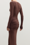 ANISA MAXI DRESS - CHOCOLATE